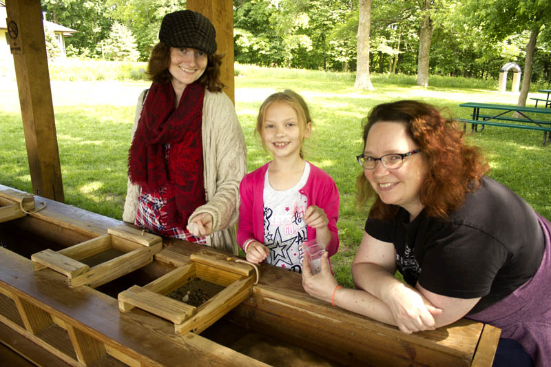 Guests Panning at Prospector Creek