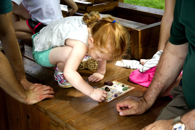 Guest IDing gems at Prospector Creek Photo